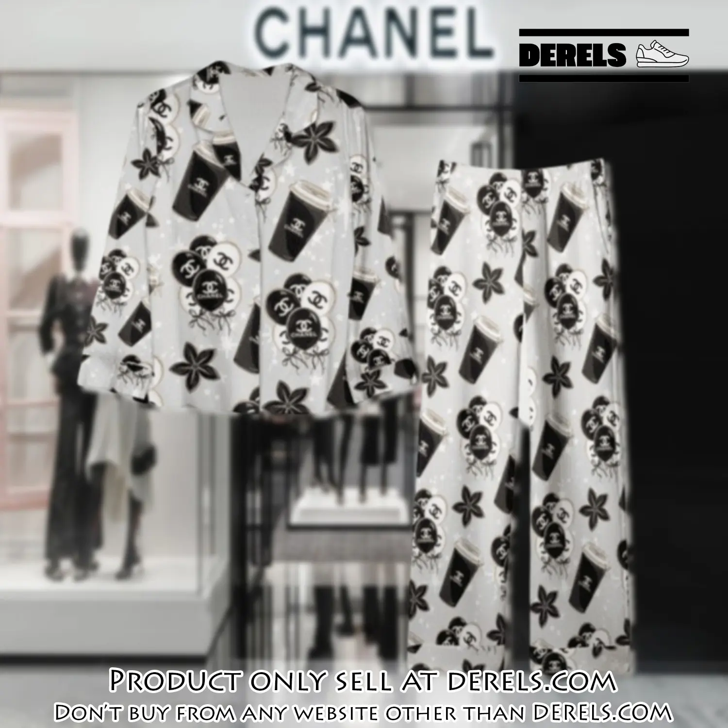 Trending luxury chanel satin pajama set pjs1039 dr3445618